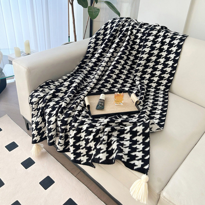 Cross-Border Bohemian Retro Tassel Knitted Blanket Nap Air-Conditioned Blanket Warm Sofa Office Blanket