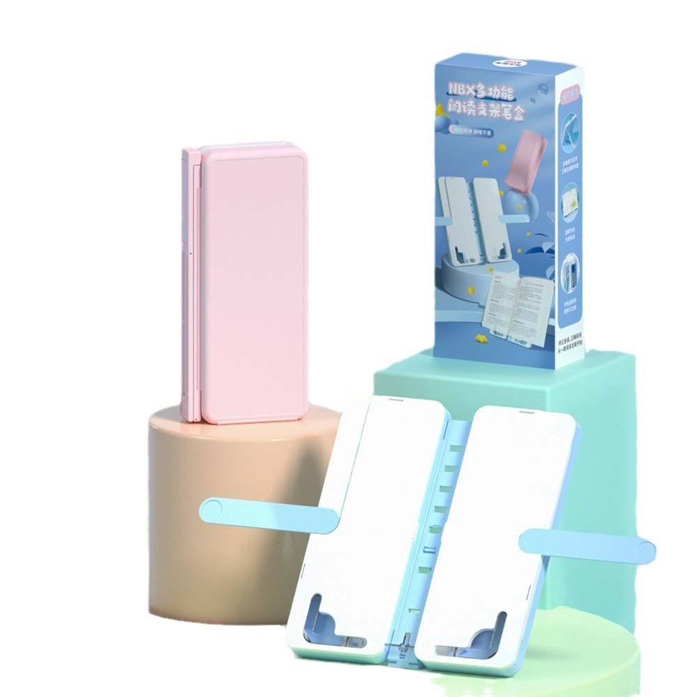 Foldable reading bookshelf pen box portable reading bookshelf for elementary school students simple book holder book stand book storage artifact