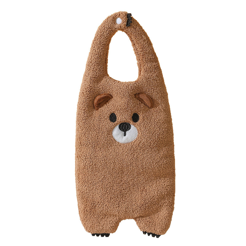 New Cartoon Hand Towel Coral Velvet Thickened Absorbent Hand Towel Hanging Kitchen Bathroom Household Quick-Drying Towel