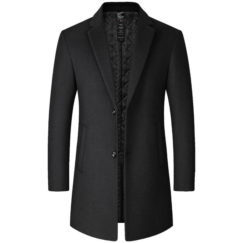 Mens Winter Overcoat Stylish Mid Length Wool Blend Casual Fit with Thick Fabric Available in Multiple Colors Wholesale
