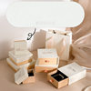 Factory wholesale spot jewelry box white powder cover packaging box necklace ring earrings set jewelry box