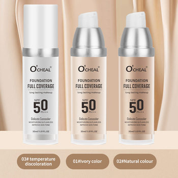 OCHEAL Cross-border Temperature Change Foundation Moisturizing Concealer Long-lasting and Difficult to Take Off Makeup Brightening and Color Changing Concealer