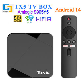 Cross-Border Tx5 S905Y5 Set-Top Box Android 14Wifi6 High-Definition Network Player Entertainment Tv Box Wholesale