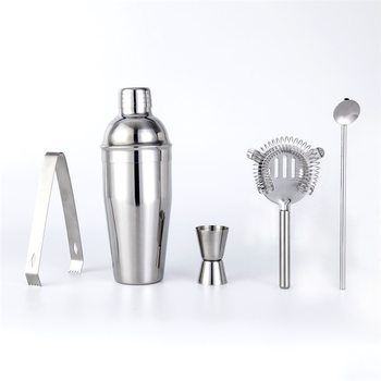 New stainless steel shaker suit cocktail shaker Shaker 5-piece set bar cocktail tools