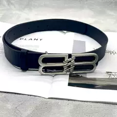 Internet Popular All-match Fashion Double B Letter Belt Design Sense Unisex Trendy Blogger Same Style Simple Style and Durable