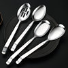 Stainless Steel Lengthen Thickened Hotel Restaurant Buffet Spoon Service Split Common Spoon Soup Colander Laser LOGO