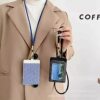 Id Card Holder with Logo, Lanyard, Neck Strap, Card Case, Document Holder, Student Id Card Holder, Suitable for Both Men and Women, New