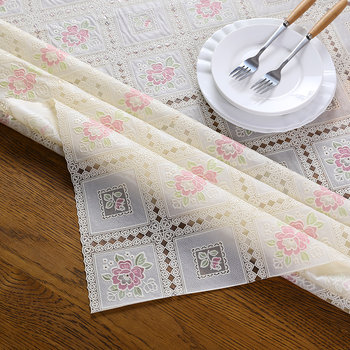 Desktop Soft Glass Pvc Tablecloth Waterproof, Anti-Scalding and Oil-Proof No-Wash Plastic Transparent Dining Table Mat Coffee Table Thick Crystal Plate