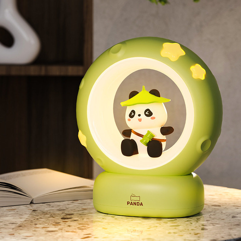 Трансграничная перезаряжаемая настольная лампа panda в спальне, лампа для сна, защита глаз для грудного вскармливания, прикроватная лампа для спальни, ночник Изображение 1
