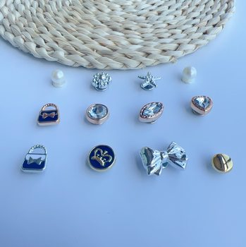 New Shoe Buckle One Shoe Buckle Material Wallet Butterfly Crown Shoe Buckle Love Pearl Shoe Buckle Material Accessories Wholesale