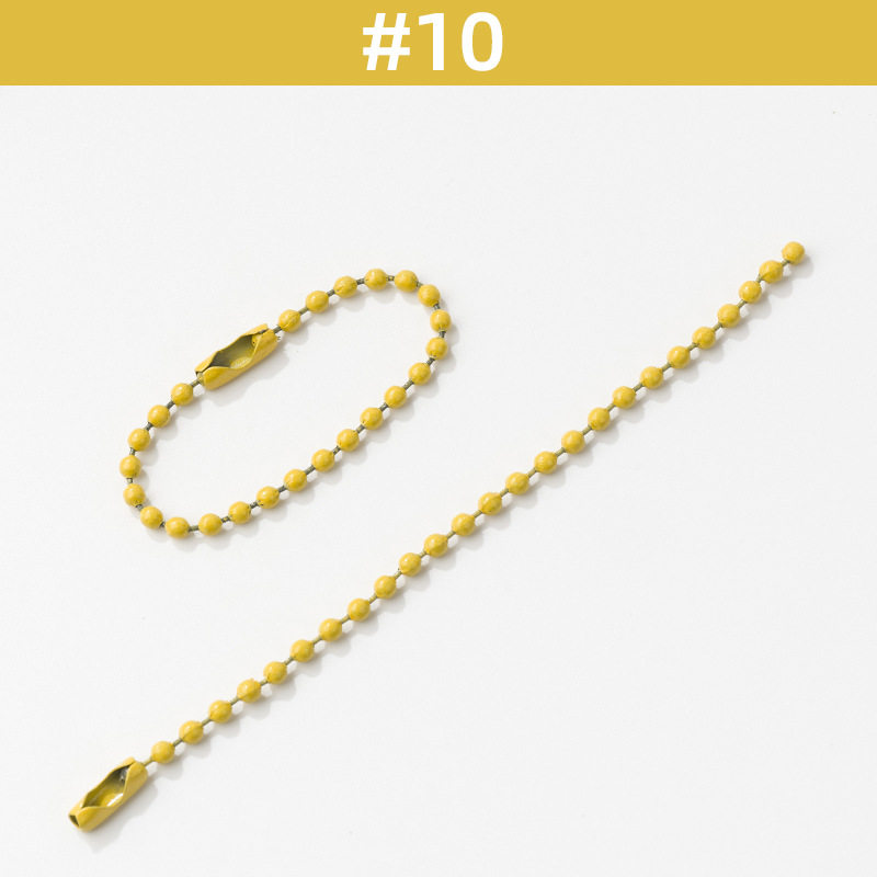 金属彩色珠链2.4mm波珠链糖果色diy饰品配件吊牌链烤漆咕卡挂链条