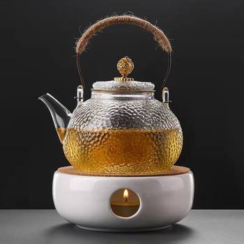 Copper Handle Beam Pot Gaopeng Silicon Glass Teapot Electric Ceramic Stove Special Teapot Japanese Hammer Pattern Kettle Gift