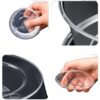 200/280/300ml Disposable Packaging Box Lunch Box Side Dish Fruit Ice Powder Bowl Soup Bowl Transparent Black Lunch Box