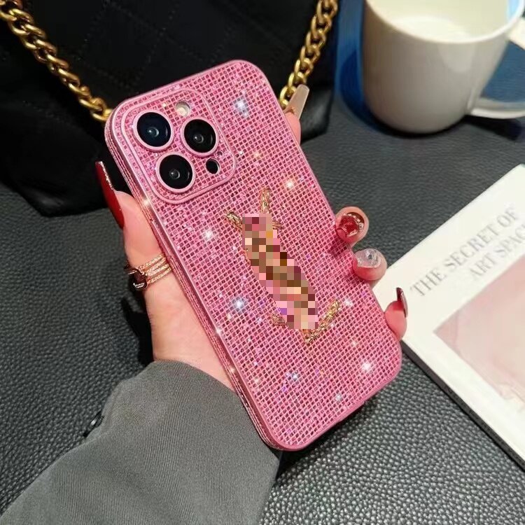 Flash diamond for Apple 15 mobile phone case 14ProMax fashion brand 12 luxury 13 anti-fall 15Promax Europe and the United States