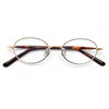 0236 Japanese and Korean retro oval myopia glasses frame artistic trendy men's and women's metal thin edge plain glasses frame with degrees