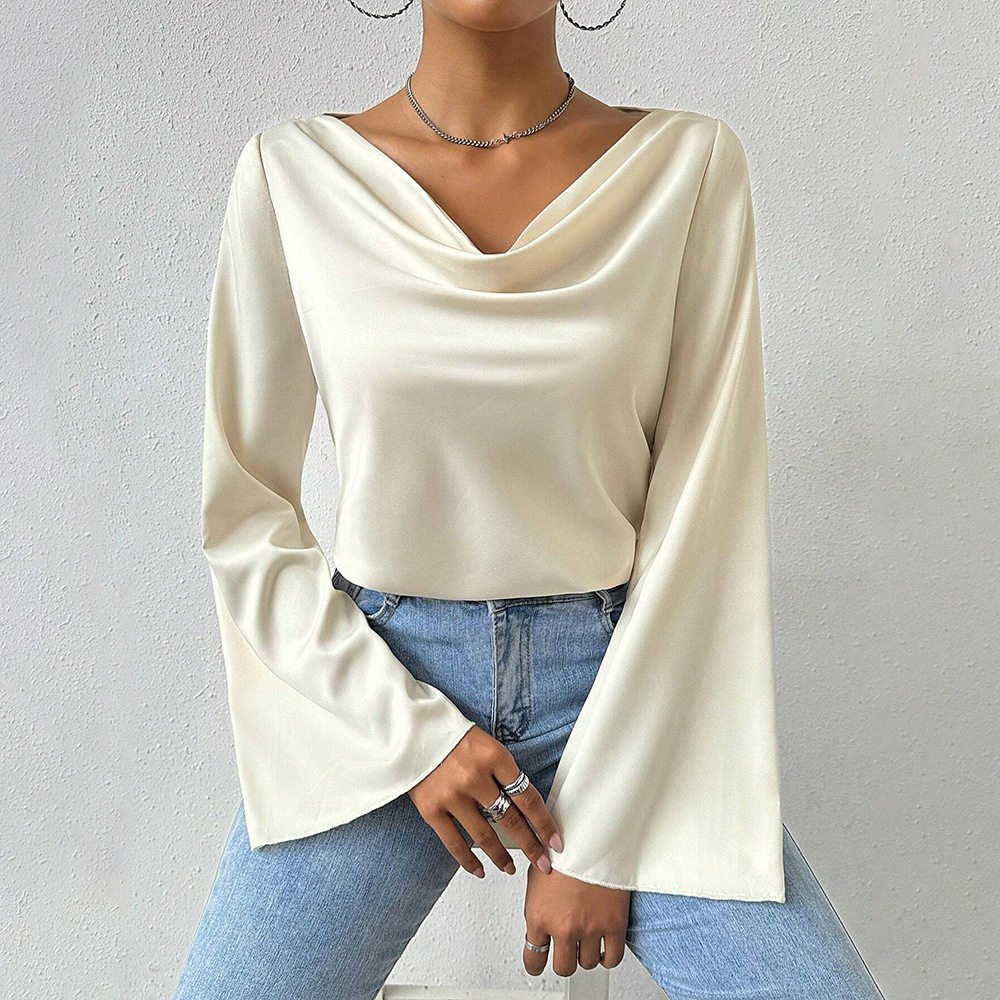 Elegant Long Sleeve T Shirt Chic Sophisticated Style Perfect for Spring and Summer Wholesale Available