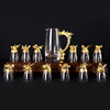 Chinese Zodiac Wine Glass Wine Dispenser Set Household Chinese Glass Wine Set 12 Small Wine Glass Bullets One Drink