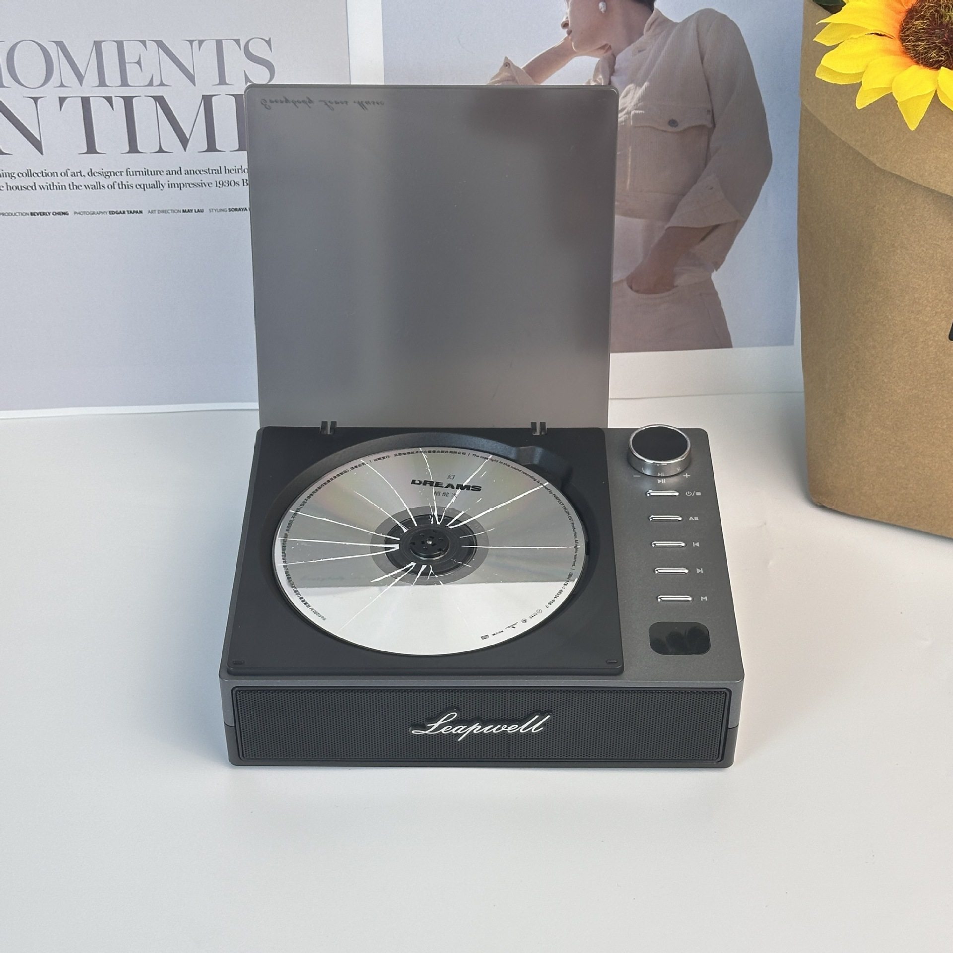 Cross-border new cd player cd integrated portable disc player two-way bluetooth wireless speaker gift