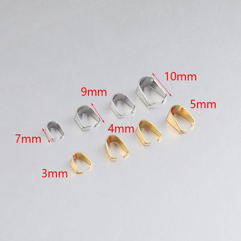 不锈钢瓜子扣 错口瓜子扣 吊坠项链坠扣 钛钢DIY饰品配件现货批发