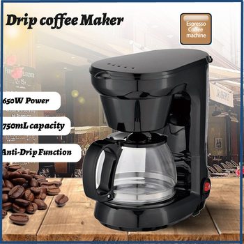 Cross-Border American Standard Coffee Machine Automatic 110V Drip Coffee Machine American Milk Tea Machine Coffee Pot
