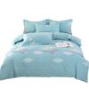 2025 New Upgraded Cotton Brushed Four-Piece Set Jet Pure Cotton Thickeneded Bed Bed Sheets Quilt Cover Ins Style Super Soft 4-Piece Set