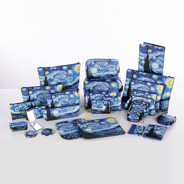 Customized corporate gifts full color printing travel souvenirs coin purse cosmetic bag notebook mouse pad gift box