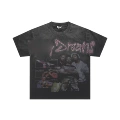 V521#Washed black hot diamond