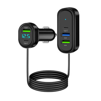 New Car USB Charger Multi-Function Super Fast Charging Car Front and Rear Multi-Port Car Mobile Phone Charger