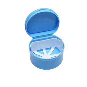 Braces Cleaning Box Braces with Mesh Semi-circular Denture Box Dental Storage Box Plastic Dental Bracket Holder Storage Box