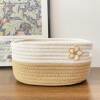 Woven Storage Basket Snacks Headphones Cosmetics Storage Desk Coffee Table Storage