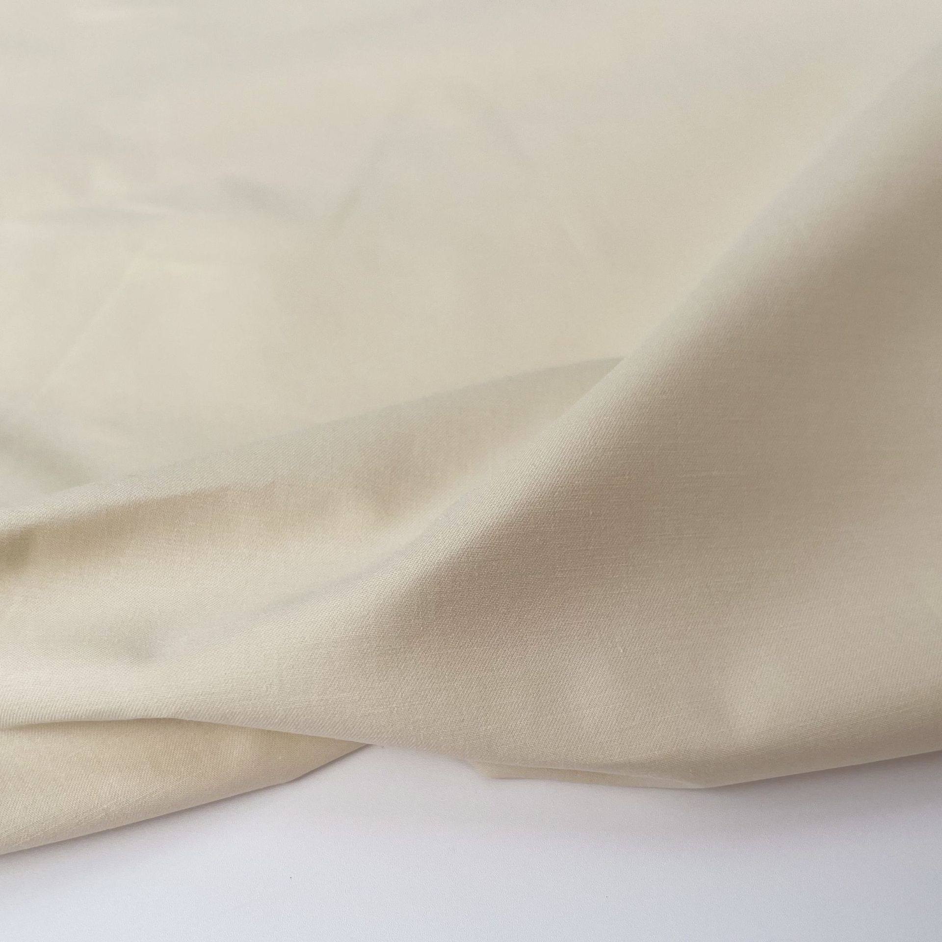 165Gsm Non-Elastic Pure Cotton Twill Poplin Sand-Washed Nostalgic Style Spring and Summer Dress Pants Fabric