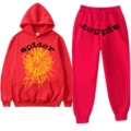 Red with Yellow Mesh and Black Spider Design