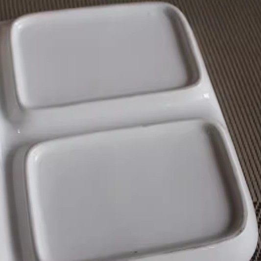 Ceramic three-plate long square plate snack plate BB plate drawing plate simple plate sushi plate multi-size