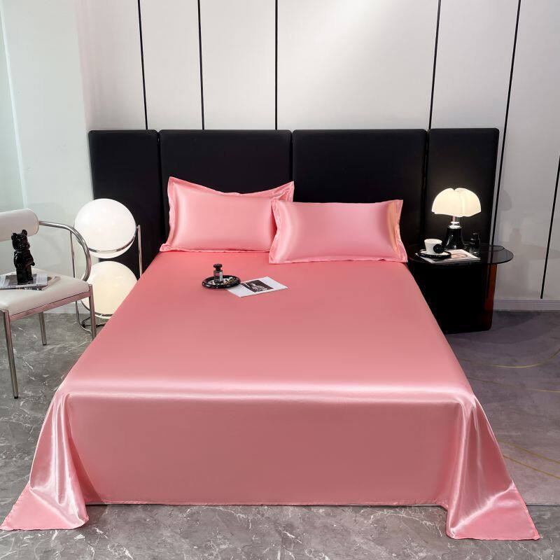 2025 New Summer Washable Ice Silk Four-Piece Set Single Product Bed Bed Sheets Quilt Cover Pillowcase Wholesale
