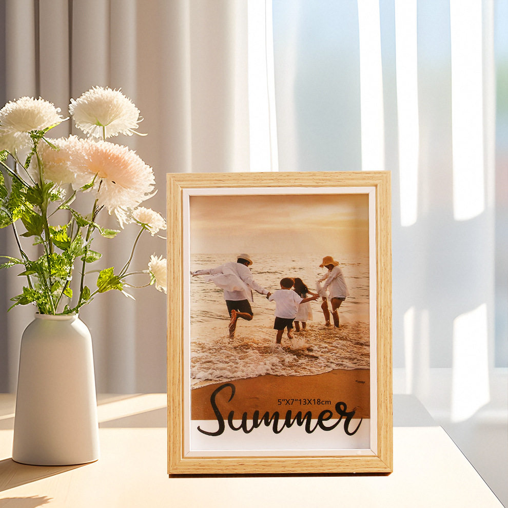 Cross-Border Simple Wooden Photo Frames Wholesale 6-Inch 7-Inch 8inch 10inch Wall-Mounted Tabletop A4 Art Oil Painting Frame Puzzle Frame