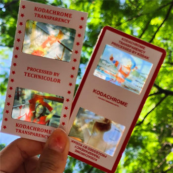 Two-In-One Reversible Bookmark Projection Light and Shadow DIY Retro Film Gift Couple Film Color