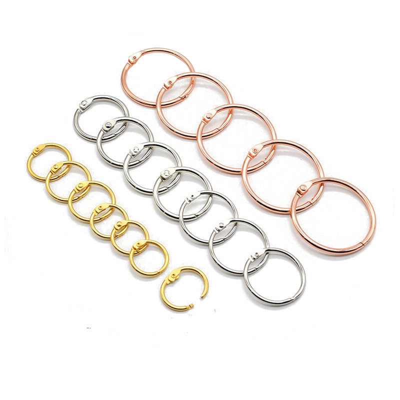 Card DIY stationery accessories storage keychain open ring card book notebook metal loose-leaf ring iron ring card ring