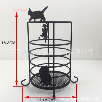 Vintage Cat Chopsticks Barrel Pen Barrel Desktop Multi-function Storage Basket Household Items