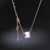Black Ceramic Small Man Waist Necklace High-grade Long Accessories Titanium Steel Spring Pendant Women's Clavicle Chain