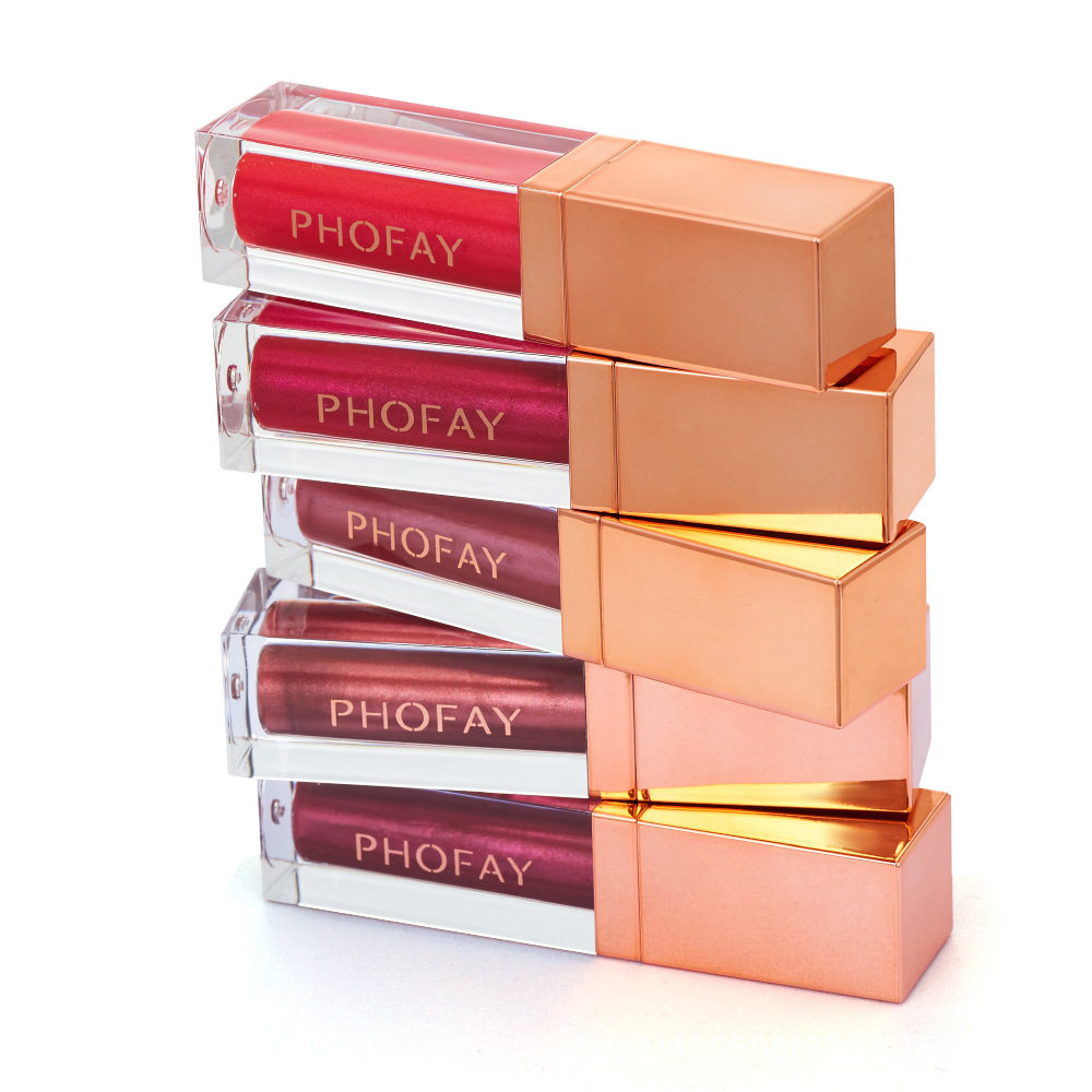 PHOFAY Cross-border Foreign Trade Waterlight Doodle Lip High Gloss Mirror Lip Gloss Moisturizing Pearlescent Fine Flash Lip Glaze