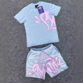 988 suit [light blue pink print]
