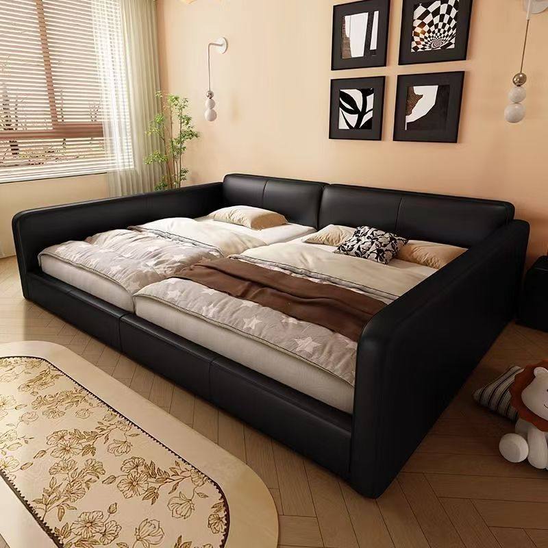Spliced ​​Second Child Simple Family Parent-Child Oversized Family of Three or Four Multifunctional Modern Leather Storage Tatami