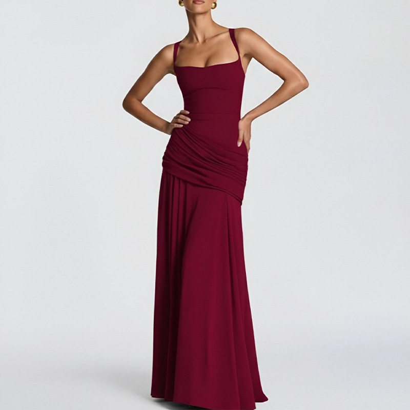 Summer Womens Dress Elegant Sleeveless Waist Defined Flared Design Perfect for Parties and Events Wholesale