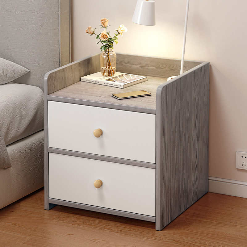 Bedside Table Simple Storage Rack Rental Room Simple Bedroom Storage Light Luxury High-End Storage Cabinet Bedside Cabinet