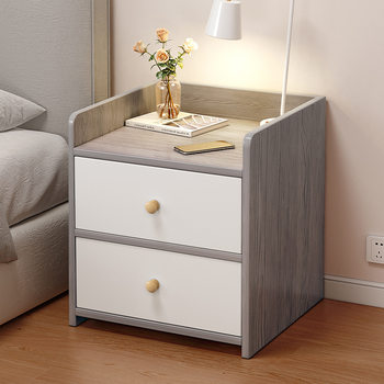 Bedside Table Simple Storage Rack Rental Room Simple Bedroom Storage Light Luxury High-End Storage Cabinet Bedside Cabinet