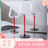 Entry Luxury Bow-tie Burgundy Red Wine Glass Large Belly Red Black Bottom Goblet Household Wine Glass Goblet