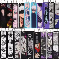Jujutsu Kaisen Anime Gojo Satoru Woven Label Keychain Lanyard Office ID Badge Holder Fabric Craft Accessory Pendant