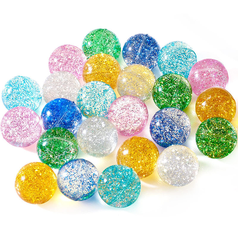 27MM Elastic Ball Transparent Fine Powder Elastic Ball Floating | Children's Toy Elastic Jumping Ball Gashapon Blind Box