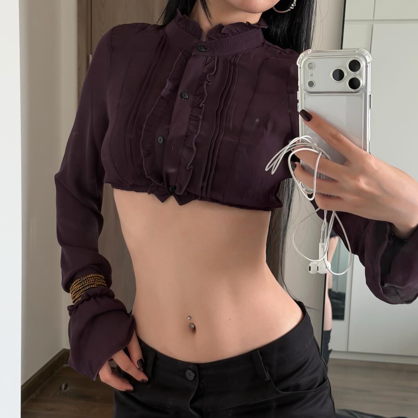 French Style Short Puff Sleeve Crop Top Sweet Ruffle Detail Summer Fashion for Women Wholesale Available