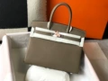 Elephant gray silver buckle